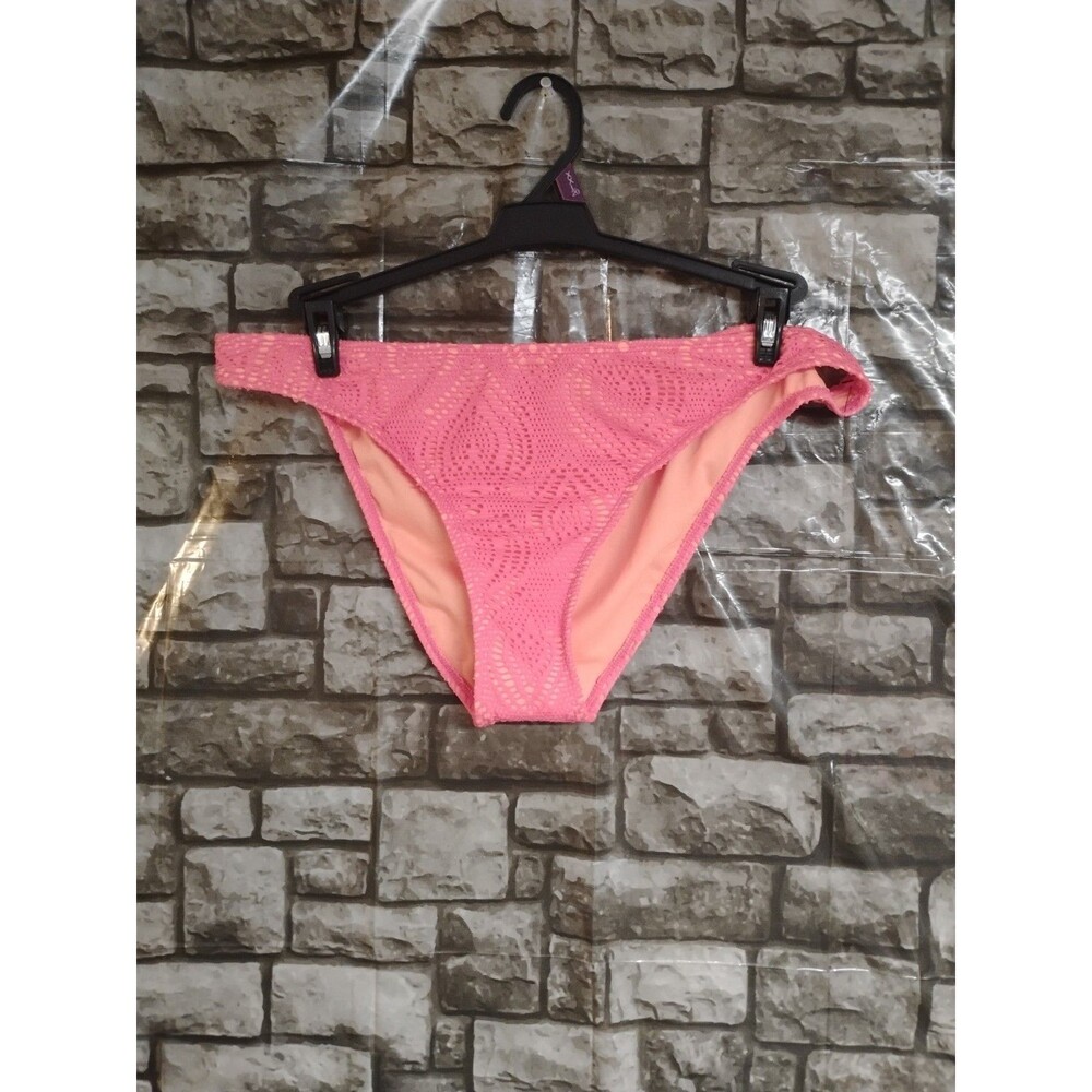 No Boundaries Women’s XL (16-18) Bewitching Coral Bikini Swim Bottom Crochet